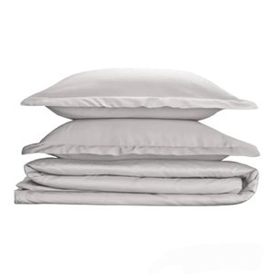 King 100% Organic Cotton Dove Gray Grey California Duvet Cover NWT New